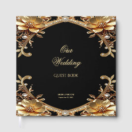 Elegant gouden kader gastboek gastenboek