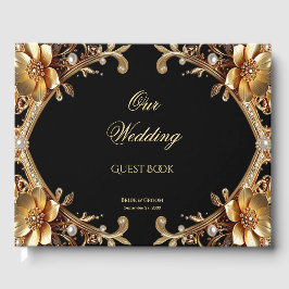 Elegant gouden kader gastboek gastenboek