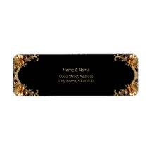 Elegant gouden kader retouradreslabel