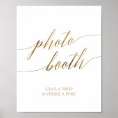 Elegant gouden kalligrafie fotohokje bord poster (Voorkant)