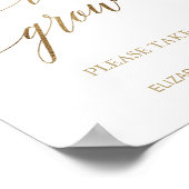 Elegant gouden kalligrafie Laat liefde groeien gun Poster (Hoek)