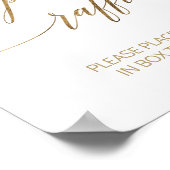 Elegant Gouden Kalligrafie Luier Raffle Poster (Hoek)