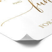 Elegant Gouden Kalligrafie Plezier en Spellen Poster (Hoek)