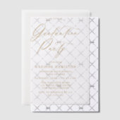 Elegant gouden kalligrafie script eindexamenfeest vellum uitnodigingen (Offset (Uitnodiging))