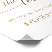 Elegant gouden kalligrafie Vang het liefdesteken Poster (Hoek)