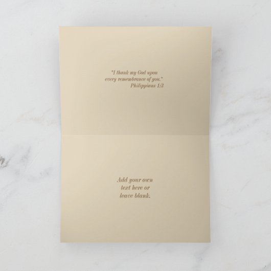 Elegant gouden katholieke kruisbeeld religieus feestdagen kaart (Binnen)