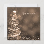 Elegant gouden kerst repetitie diner kaart (Achterkant)