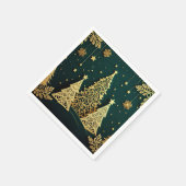 Elegant Gouden Kerstboom Patroon Servet (Hoek)