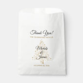 Elegant Gouden Kerstboom Winter Bruiloft Bedankzakje (Voorkant)