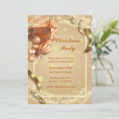 Elegant Gouden Kerstfeest Kaart (Staand voorkant)