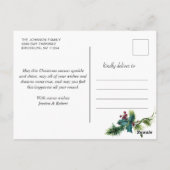 Elegant Gouden Kerstmis Pine Cones Vakantie Groet Briefkaart (Achterkant)