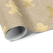 Elegant gouden kerstontbijtpatroon cadeaupapier (Rol Hoek)