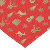 Elegant gouden kerstpatronen korte tafelloper (Hoek)