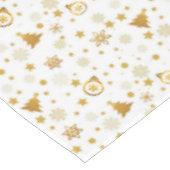 Elegant gouden kerstpatronen op wit tafelkleed (Gekanteld)