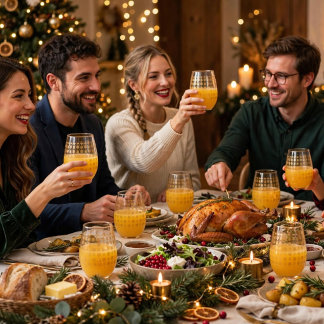 Elegant Gouden Kerstsneeuwvlokken Patroon Wijnglas Zonder Voet