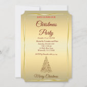 Elegant gouden kerstuitnodiging kaart (Voorkant)