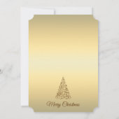 Elegant gouden kerstuitnodiging kaart (Achterkant)