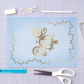 Elegant Gouden Koets Blauw Storybook Royal Tissuepapier (Craft)