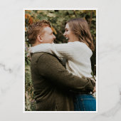 Elegant Gouden Krans Monogram Bruiloft Folie Uitnodiging (Achterkant)