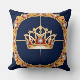Elegant Gouden Kroon Ornament Kussen