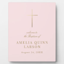 Elegant Gouden Kruis Doop Welkom