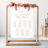 Elegant Gouden Kruis Dopen Zitkaart Poster