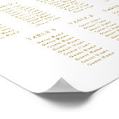 Elegant Gouden Kruis Dopen Zitkaart Poster (Hoek)