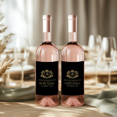 Elegant gouden kuiflijst wijnlabel wijn etiket