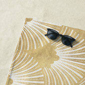 Elegant gouden kunst-decopatroon strandlaken (In situ)