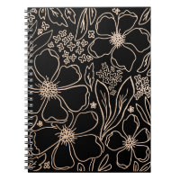 Elegant gouden lijnbloempatroon iPad-luchtcove