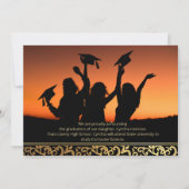 Elegant gouden Lijst Afstuderen Aankondiging (Achterkant)