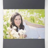 Elegant gouden Lijst Afstuderen foto Drieluik Wenskaart (Binnenkant midden)