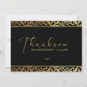 Elegant gouden Lijst bedankkaart Kaart (Voorkant)