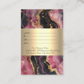 Elegant gouden Lijst, Confetti, Bourgogne Marmer Kortingskaartje (Achterkant)