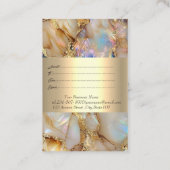 Elegant gouden Lijst, Confetti, kleurrijk marmer Kortingskaartje (Achterkant)