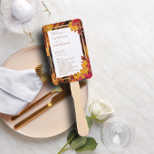 Elegant gouden Lijst en rustiek herfsthuwelijkspro Handwaaier
