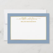 Elegant gouden Lijst - Kies maat - Dusty Blue Notitiekaartje (Voorkant)