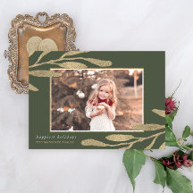 Elegant gouden Lijst met botanische bladeren Foto