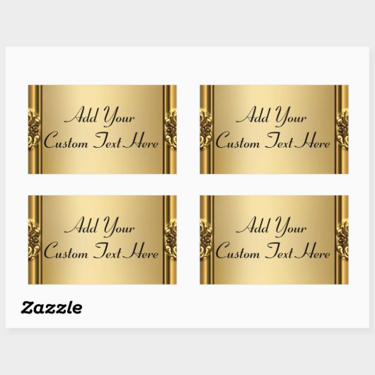 Elegant gouden Lijst op gouden Stickers (Vel)
