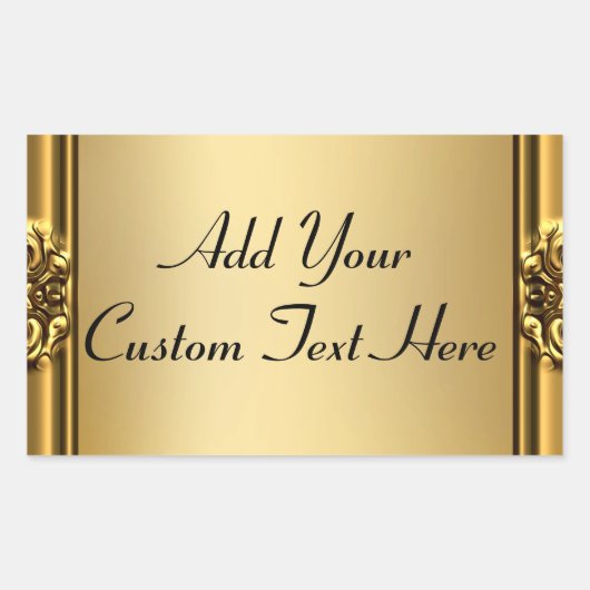 Elegant gouden Lijst op gouden Stickers (Voorkant)