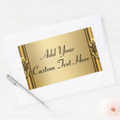Elegant gouden Lijst op gouden Stickers (Envelop)