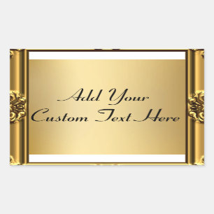 Elegant gouden Lijst op gouden Stickers