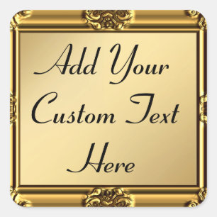 Elegant gouden Lijst op gouden Stickers
