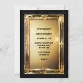 Elegant gouden lijst pensioenfoto afscheidsfeest kaart (Achterkant)