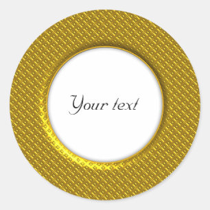 Elegant gouden lijst ronde sticker