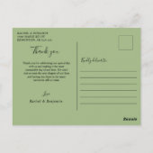 Elegant gouden Lijst Terrarium Green Leaf Dank u Briefkaart (Achterkant)