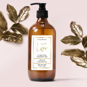 Elegant gouden Logo 8 tot 16 oz cosmetische fleset Voedselcontainer Etiket