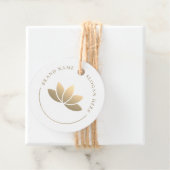 Elegant gouden Lotus Flower Branding Label (In situ)