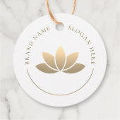 Elegant gouden Lotus Flower Branding Label (Achterkant)