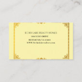 Elegant gouden Lotus Visitekaartje aan de voorzijd (Achterkant)